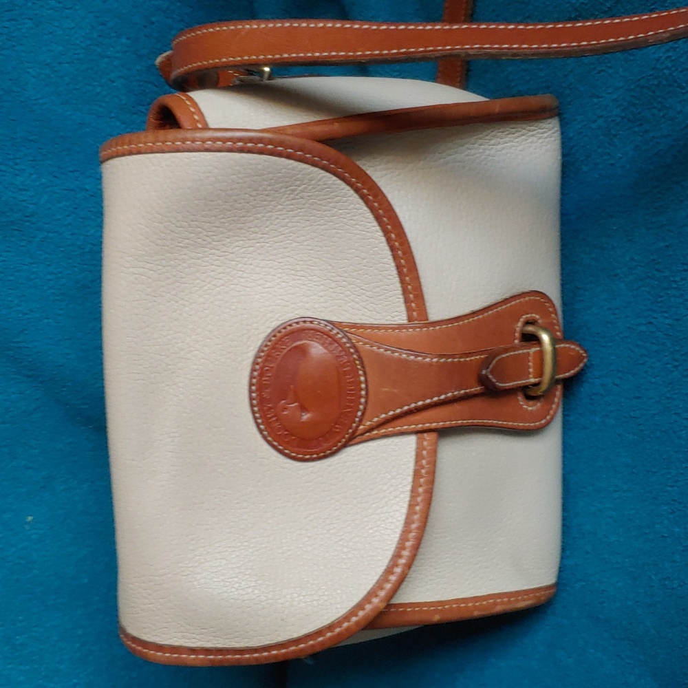 Dooney & Bourke vintage smaller shoulder bag two tone tan/brown good condition